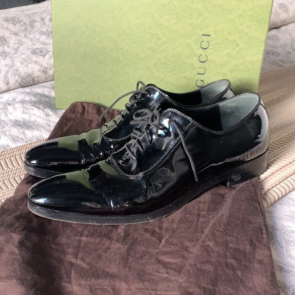 Gucci black patent leather dress shoe Oxford - Picture 3 of 11